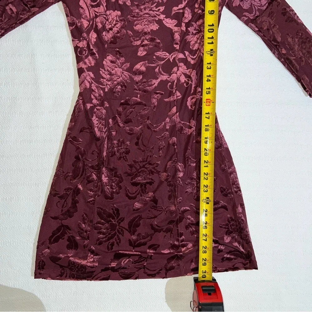 Free People Intimately Whimsical Velvet Burnout Mini Dress Size Small Fairy - Picture 8 of 9